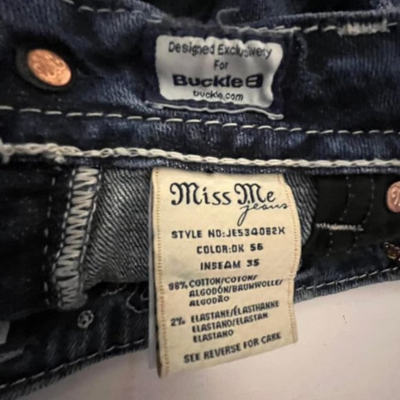 Miss Me Low Rise Embellished Embroidered Boot Jeans - Picture 9 of 14